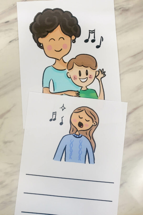 Mother I Love You Flip Chart printable song visuals aids and helps for LDS Primary music leaders teaching this lovely song for Mother's Day! Includes printable illustrations with lyrics to easily teach this song!