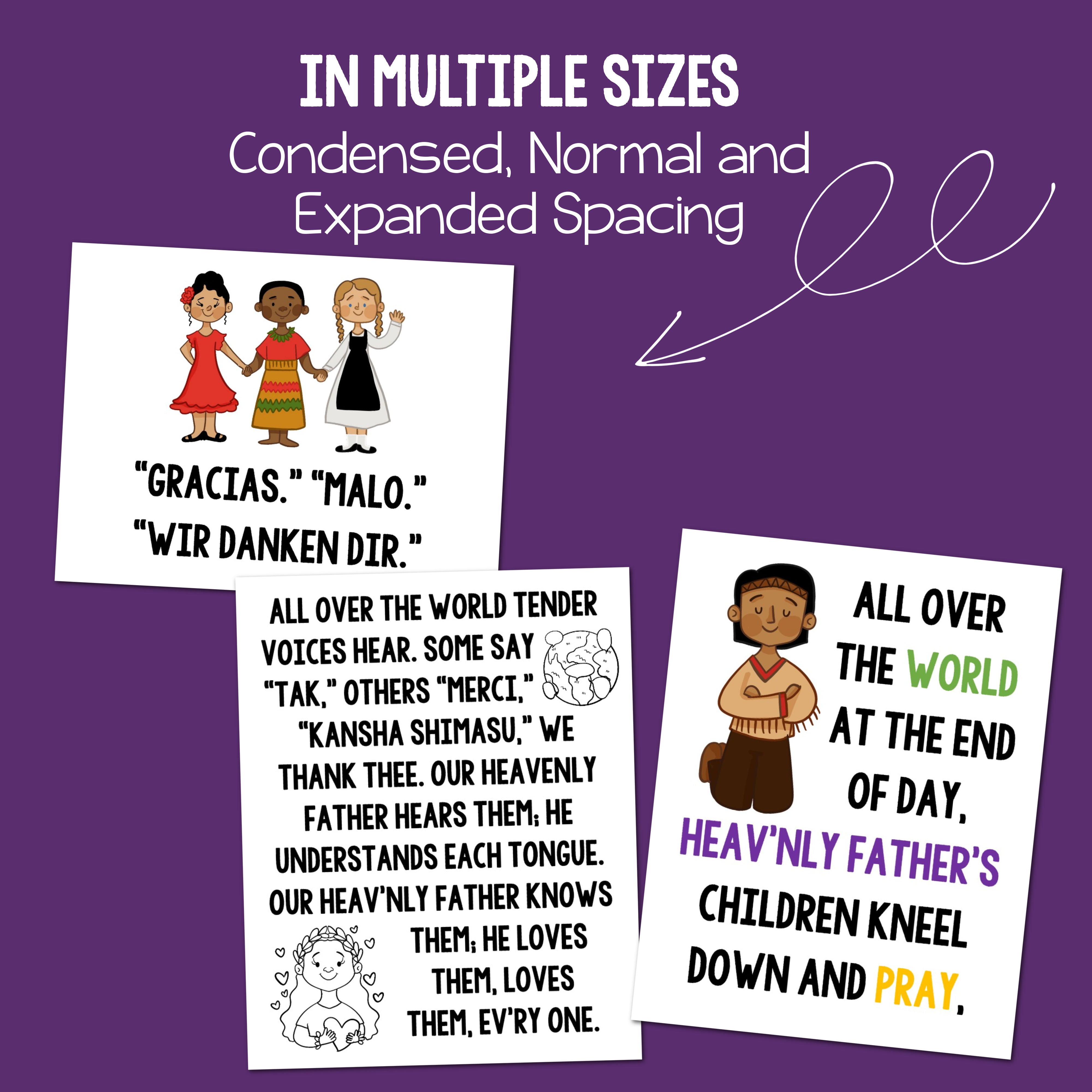 Shop: Children All Over the World Flip Chart 3 Children All Over the World art flip chart - Illustrated song chart with custom pictures and lyrics to help you teach this song with meaning! For LDS Primary music leaders and Come Follow Me use!