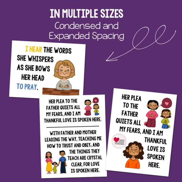 Shop Love is Spoken Here flip chart Multiple Print Sizes Printable singing time visual aids