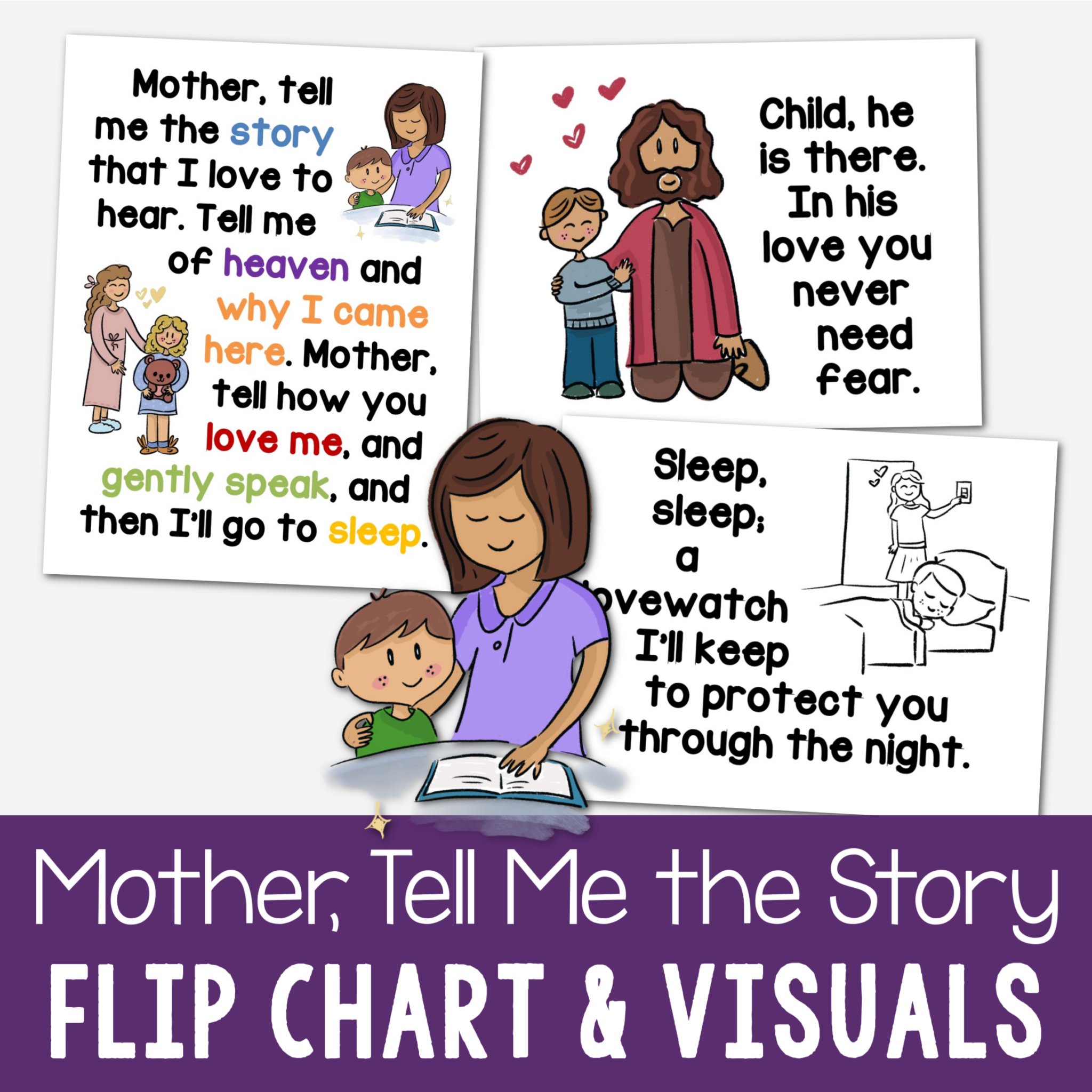 Mother Tell Me the Story Flip Chart & Lyrics - Primary Singing