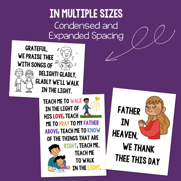 Shop Teach Me to Walk in the Light Flip Chart singing time illustrated song chart with lyrics to help you teach this song for LDS Primary music leaders!
