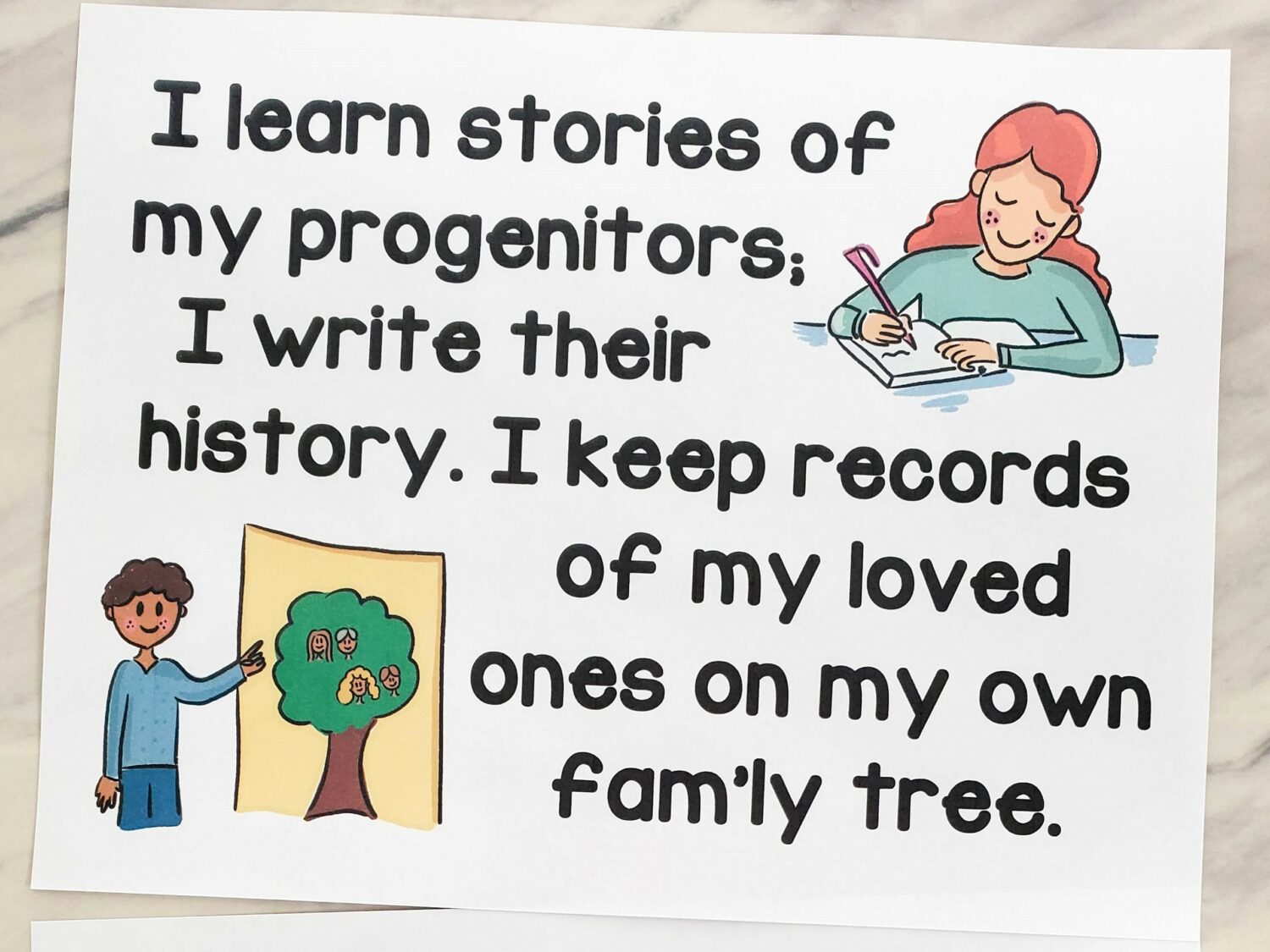 20 Family History-I Am Doing It Singing Time Ideas 3 Family History I Am Doing It Flip Chart printable song lyrics and illustrations helps for LDS Primary music leaders teaching this song as part of the Come Follow Me Doctrine & Covenants songs list.