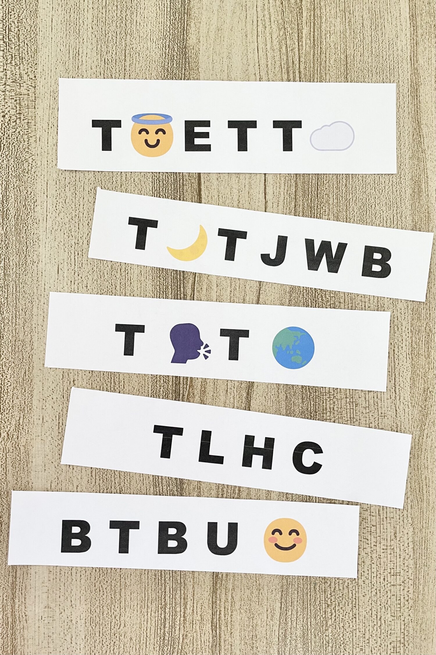 Born to Bring Us Joy First Letters 4 Born to Bring Us Joy First Letters - Use this fun logical conlusion activity and solve for first letters and emojis to review. Includes printable song helps for LDS Primary Music Leaders.