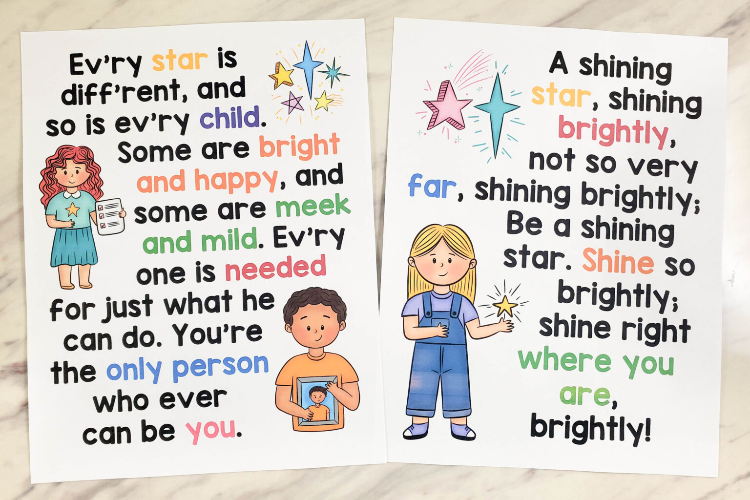 Every Star is Different Flip Chart - Primary Singing