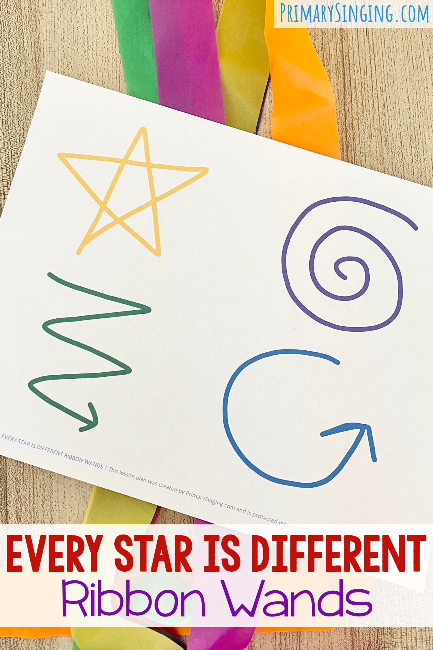 Every Star is Different Ribbon Wands 1 Every Star is Different Ribbon Wands - Your primary children will love this simple verse pattern with fun movements as you review this song with printable song helps for LDS Primary Music Leaders.