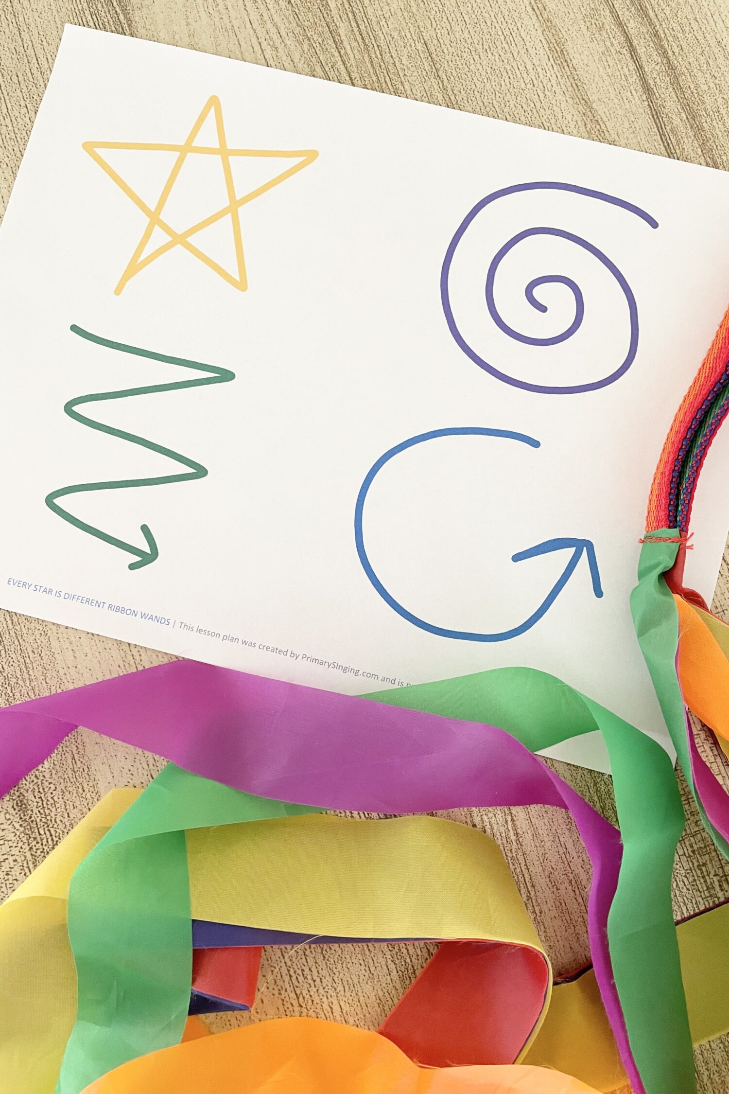 Every Star is Different Ribbon Wands 2 Every Star is Different Ribbon Wands - Your primary children will love this simple verse pattern with fun movements as you review this song with printable song helps for LDS Primary Music Leaders.