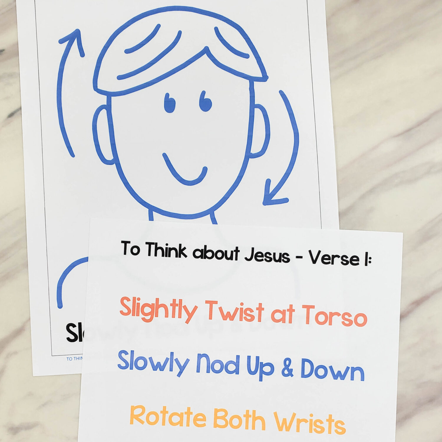 To Think About Jesus Chair Yoga - Teach this fun song about reverence with these gentle stretches and chair yoga moves to help wiggly little ones learn skills they can use during sacrament meeting to help calm their bodies and focus! Printable singing time lesson plan for LDS primary music leaders and home Come Follow Me use!