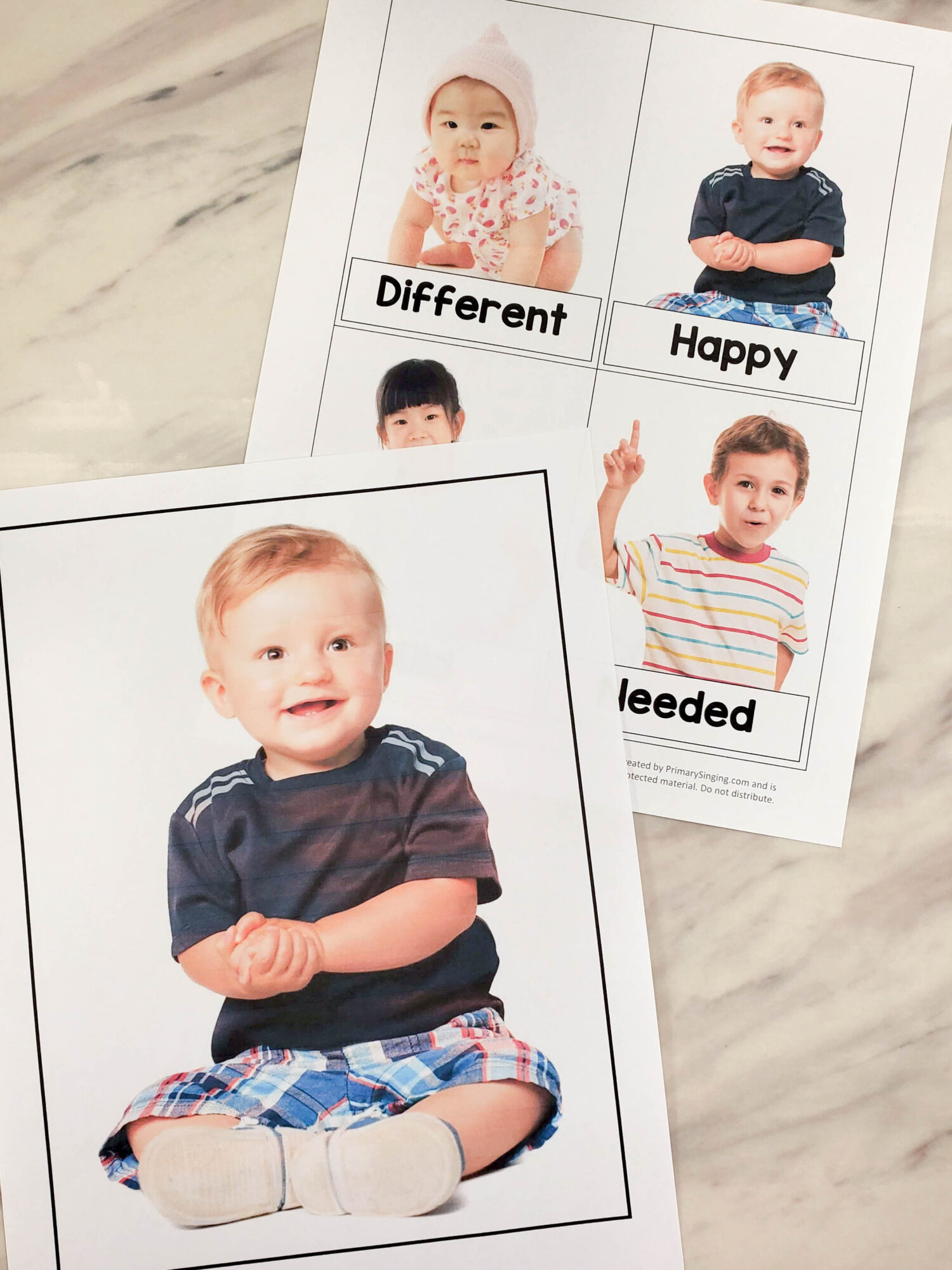 Every Star is Different Pictures of Children Sort singing time activity - This is a great themed lesson plan that talks about how we are all different and unique with a fun challenge for the kids to sort and organize the pictures or put them in song order! Printable song helps for LDS Primary music leaders.