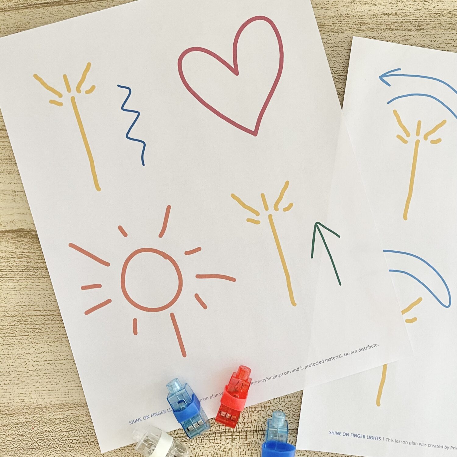 Shine On Finger Lights 4 Shine On Finger Lights - Light up your primary room with this living music singing time idea and use finger light actions as you review this song with printable song helps for LDS Primary Music Leaders.