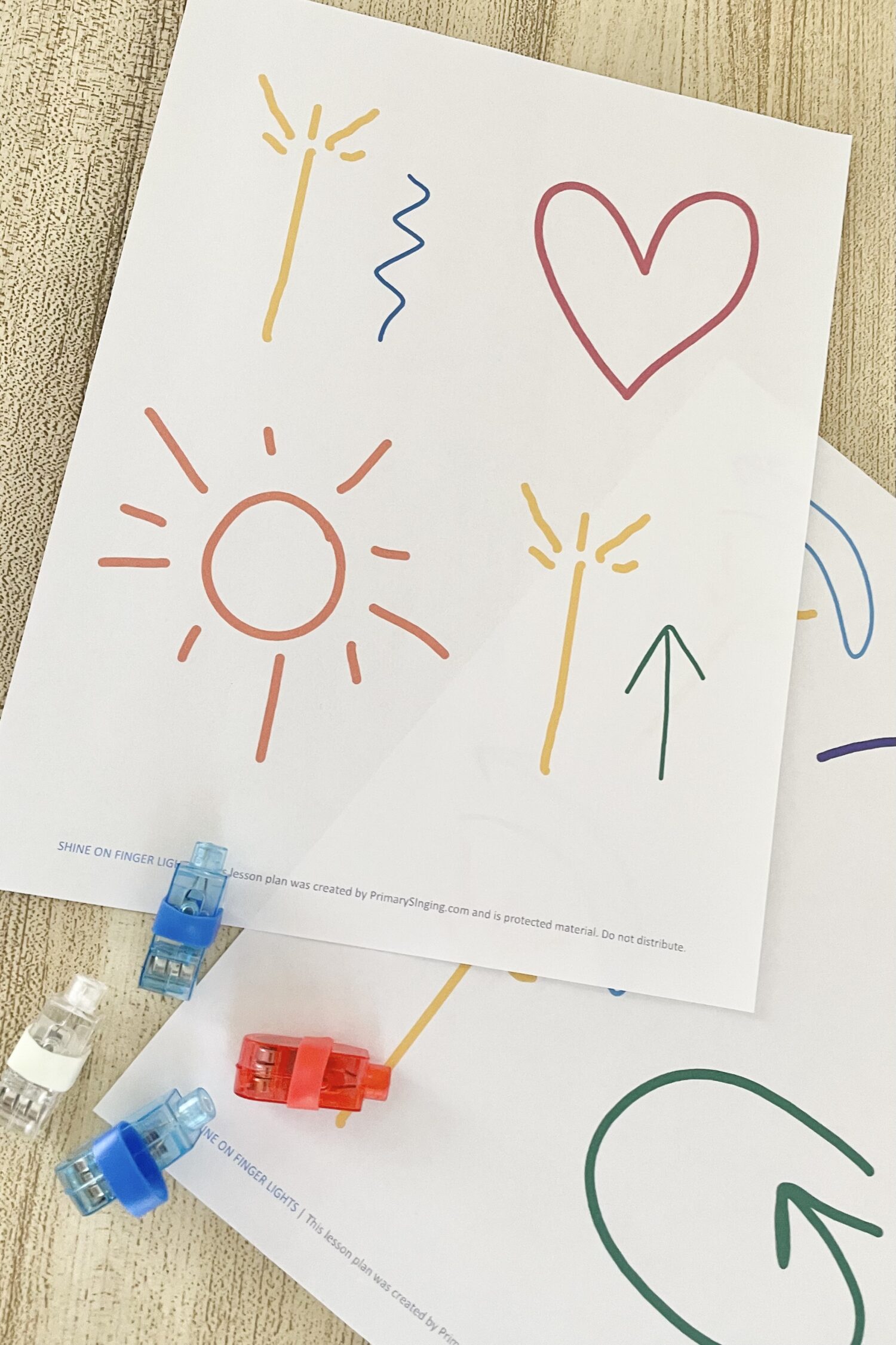 Shine On Finger Lights 5 Shine On Finger Lights - Light up your primary room with this living music singing time idea and use finger light actions as you review this song with printable song helps for LDS Primary Music Leaders.