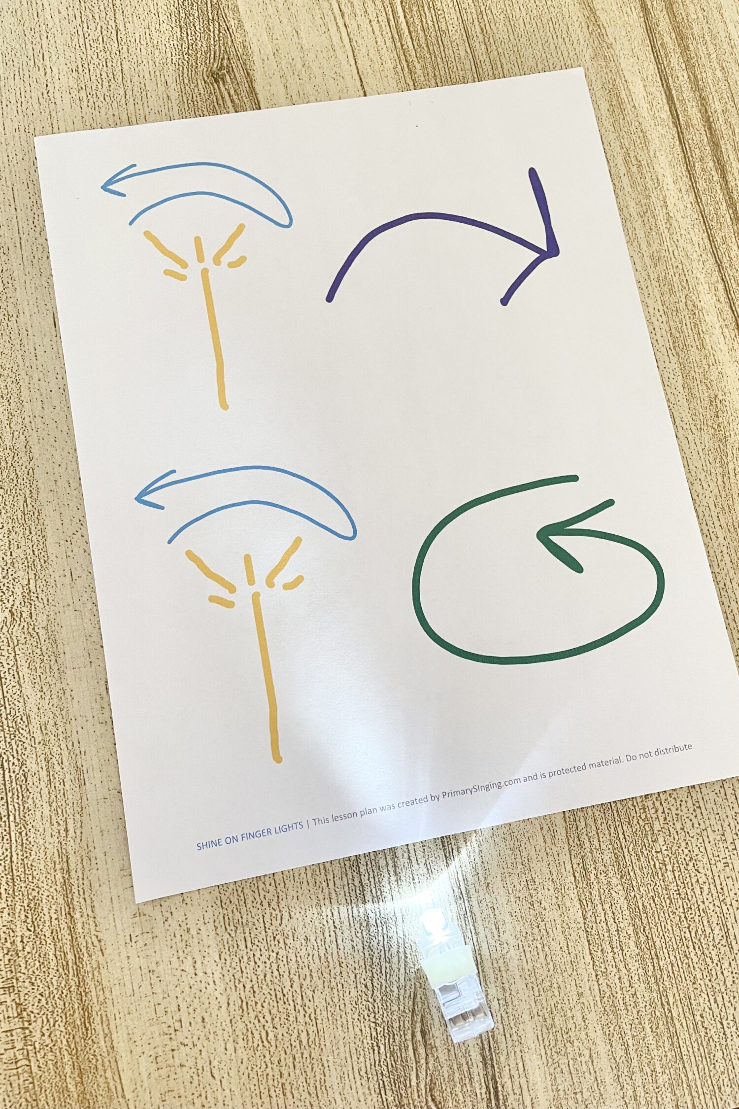 Shine On Finger Lights 3 Shine On Finger Lights - Light up your primary room with this living music singing time idea and use finger light actions as you review this song with printable song helps for LDS Primary Music Leaders.