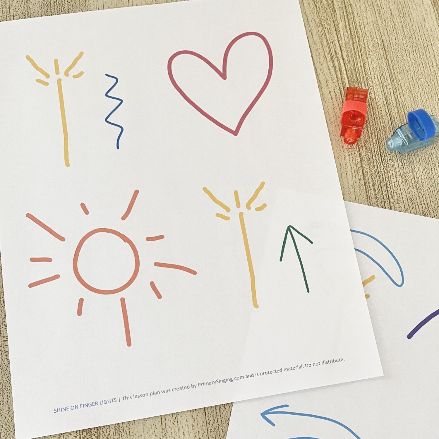 This Little Light of Mine Finger Lights 6 Shine On Finger Lights - Light up your primary room with this living music singing time idea and use finger light actions as you review this song with printable song helps for LDS Primary Music Leaders.