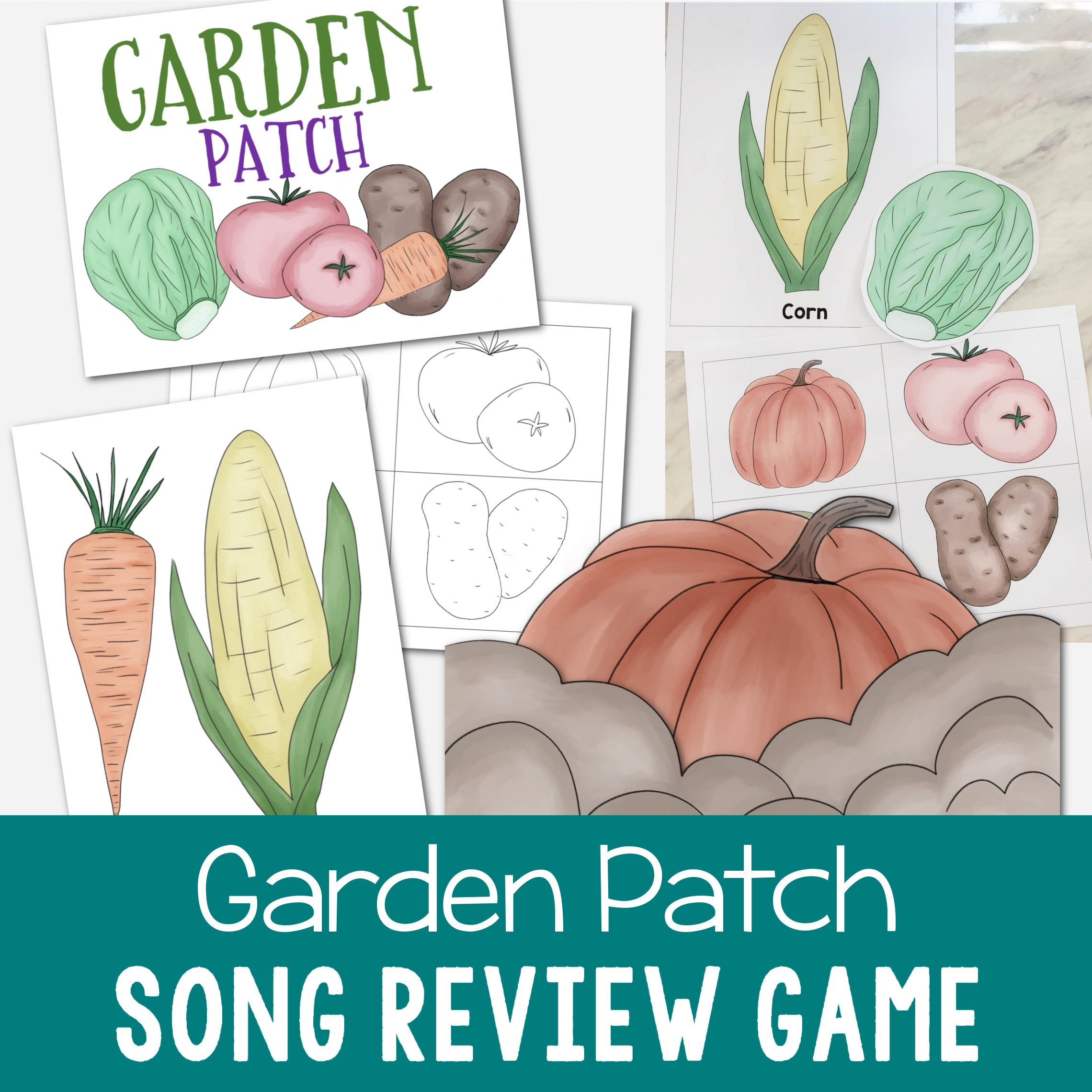 June Overview & Summer 3 Summer Garden Patch song review game for Singing Time activity for LDS Primary Music Leaders