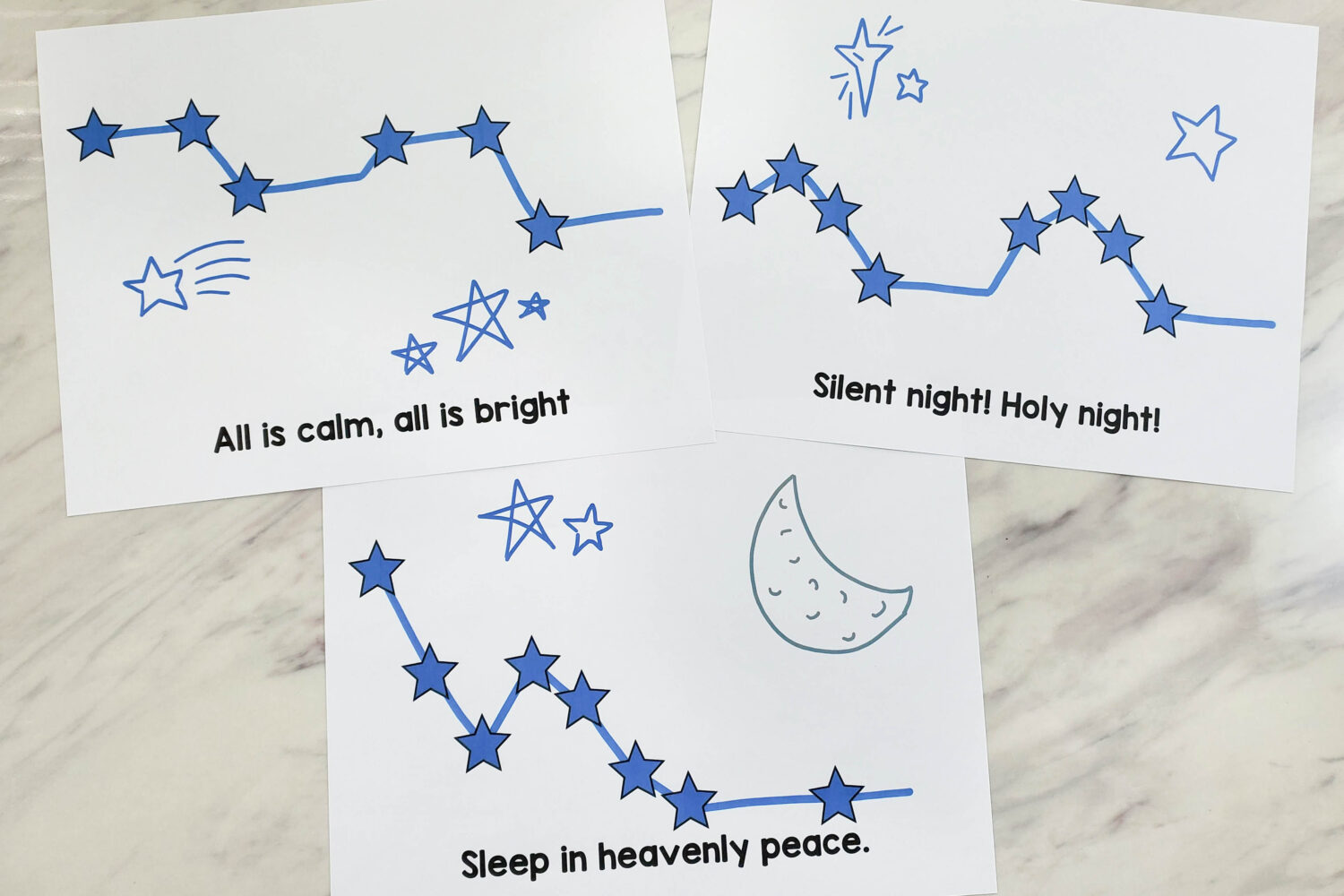 I Am Like a Star Melody Chart 4 Silent Night Melody Map fun singing time lesson plan and activity to help teach the melody and the lyrics of this fun Primary Christmas song! Includes printable helps for LDS Primary music leaders.