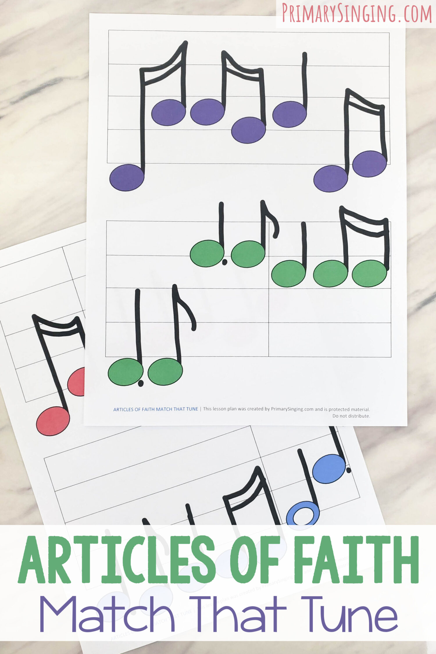Articles of Faith Match That Tune 1 Articles of Faith Match That Tune singing time activity! You'll love this creative idea to teach and engage with the Articles of Faith Primary songs! Play the tune and have Primary children match what they hear with the tune cards - then sing the song together! Printable song helps for LDS Primary Music Leaders.