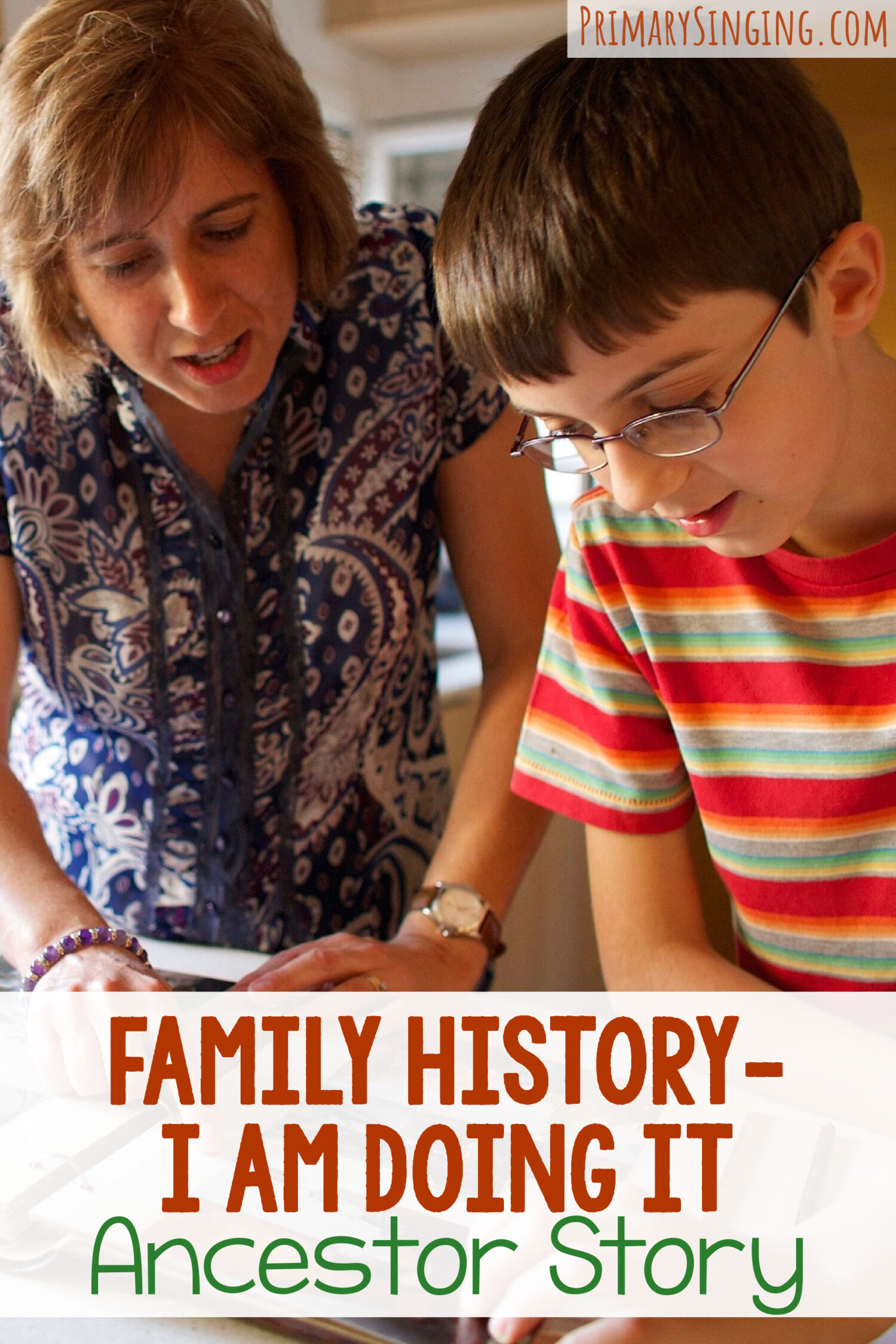 Family History I am Doing It Ancestor Story - Invite a special guest to share a story about an ancestor or have the children share their own stories for a meaningful way to focus on the message of this D&C song.