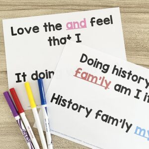 Family History I am Doing It Scrambled Words - Use this fun word game and rearrange the scrambled phrases for a fun way to review with printable song helps for LDS Primary Music Leaders