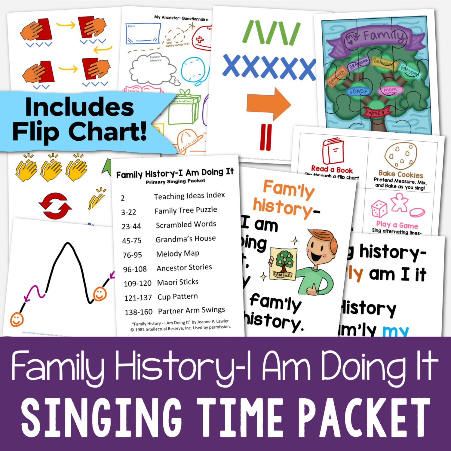 20 Family History-I Am Doing It Singing Time Ideas 2 20 Family History-I Am Doing It Singing Time Ideas Singing time ideas for Primary Music Leaders Shop Family History I Am Doing It Singing Time Packet