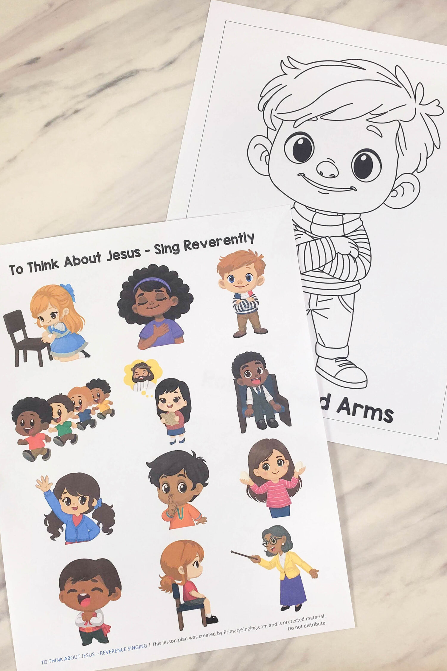 To Think about Jesus Reverence Singing 4 To Think about Jesus Reverence Singing fun and easy ways to sing for singing time lesson plan and activity for LDS Primary music leaders. Use these variety of fun actions while you sing that can remind us of being reverent and thinking about Jesus!