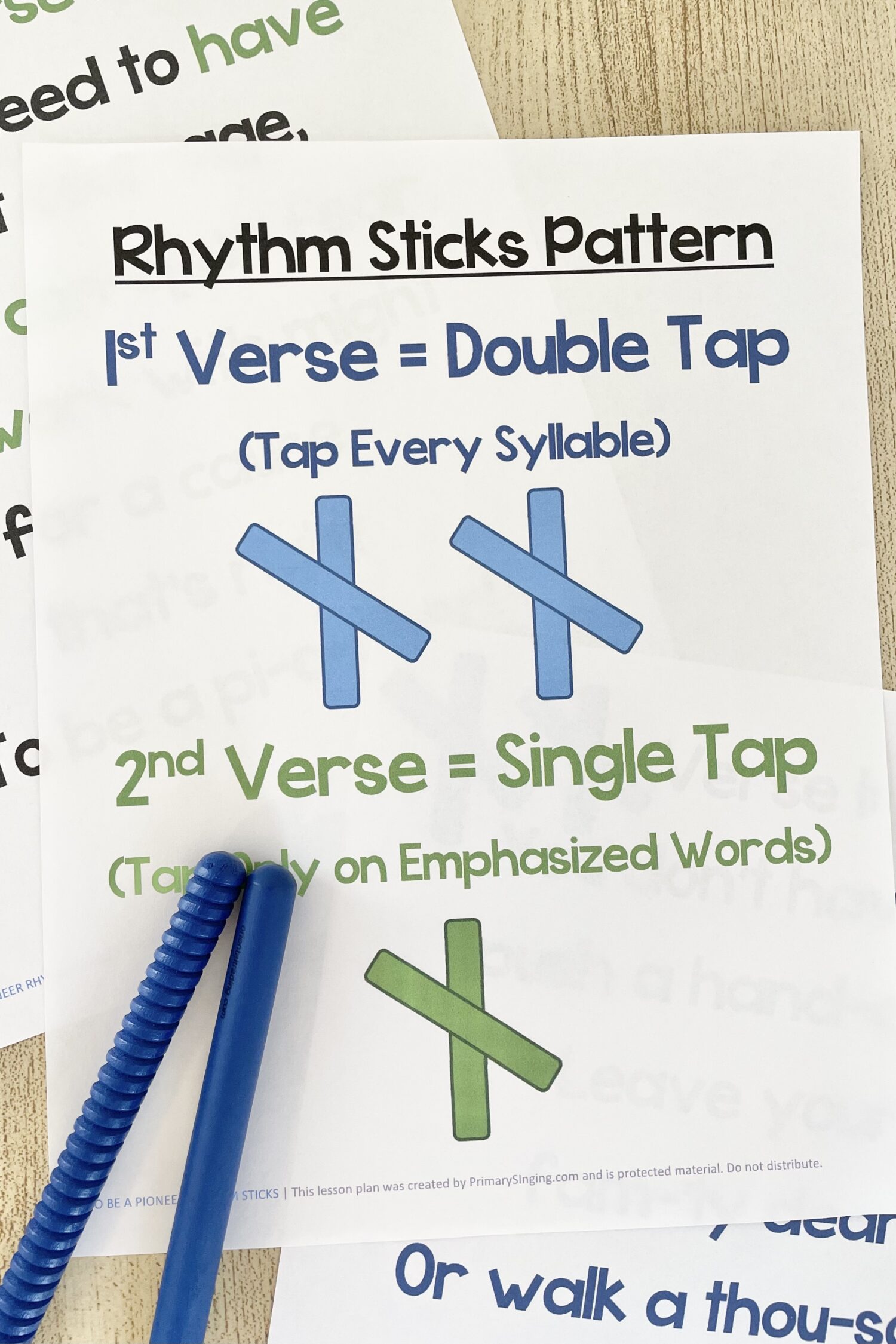 To Be a Pioneer Rhythm Sticks 2 To Be a Pioneer Rhythm Sticks - Use this living music singing time idea and try these simple patterns with rhythm sticks. Includes printable pattern & song helps for LDS Primary Music Leaders.