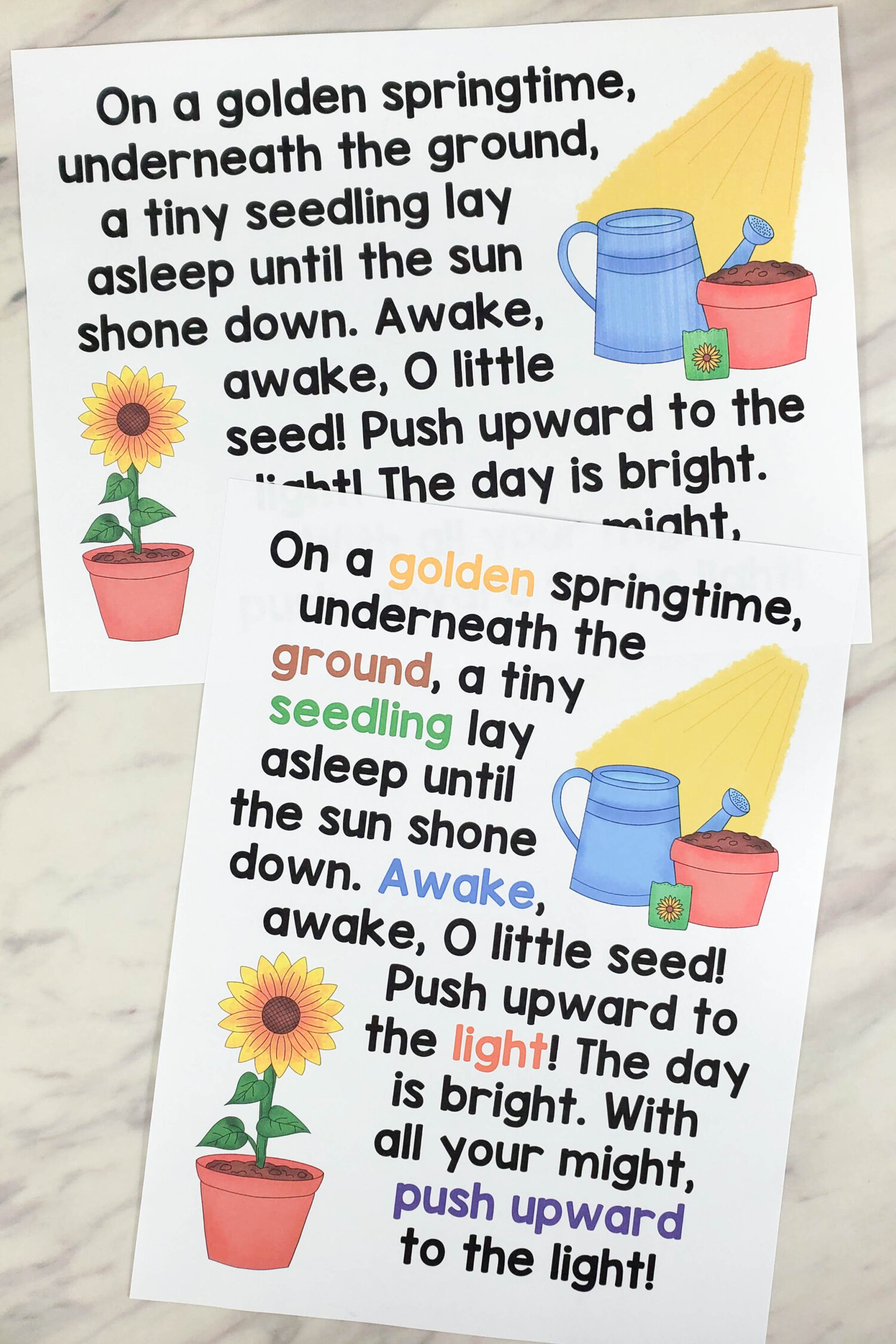 On a Golden Springtime Flip Chart visual aid helps for Singing Time for LDS Primary Music Leaders. Teach this Easter and D&C Come Follow Me song with this colorful flipchart with several printable lyrics song chart styles and options to choose from.