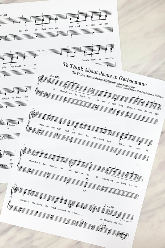 To Think about Jesus and Gethsemane Medley Sheet Music