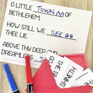O Little Town of Bethlehem Fill in the Blank - Have some fun with this word representations activity and fill in each missing word blank with the correct song lyric as you review this Christmas song with printable song helps for LDS Primary Music Leaders.