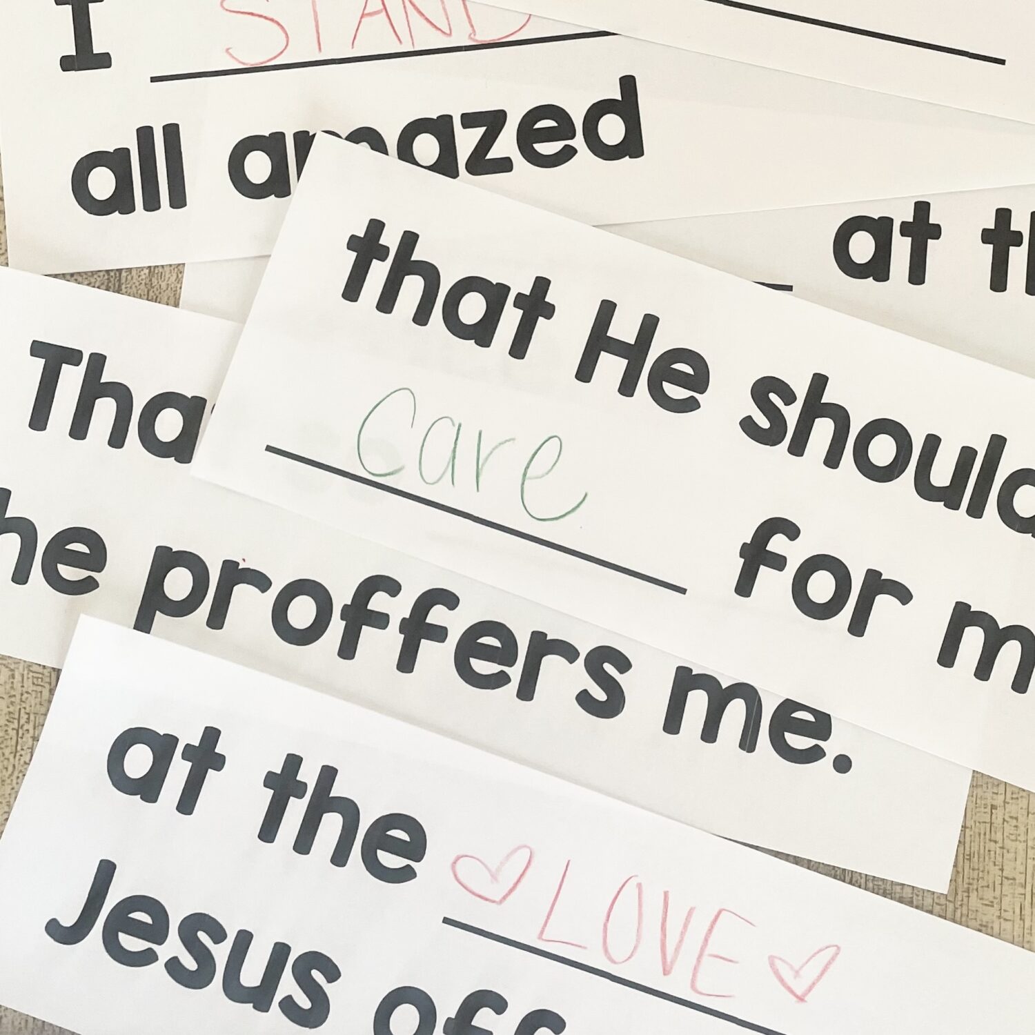 I Stand All Amazed Choose the Missing Word - Fill in each missing blank with the correct song lyric for a fun way to review this song with printable song helps for LDS Primary Music Leaders.