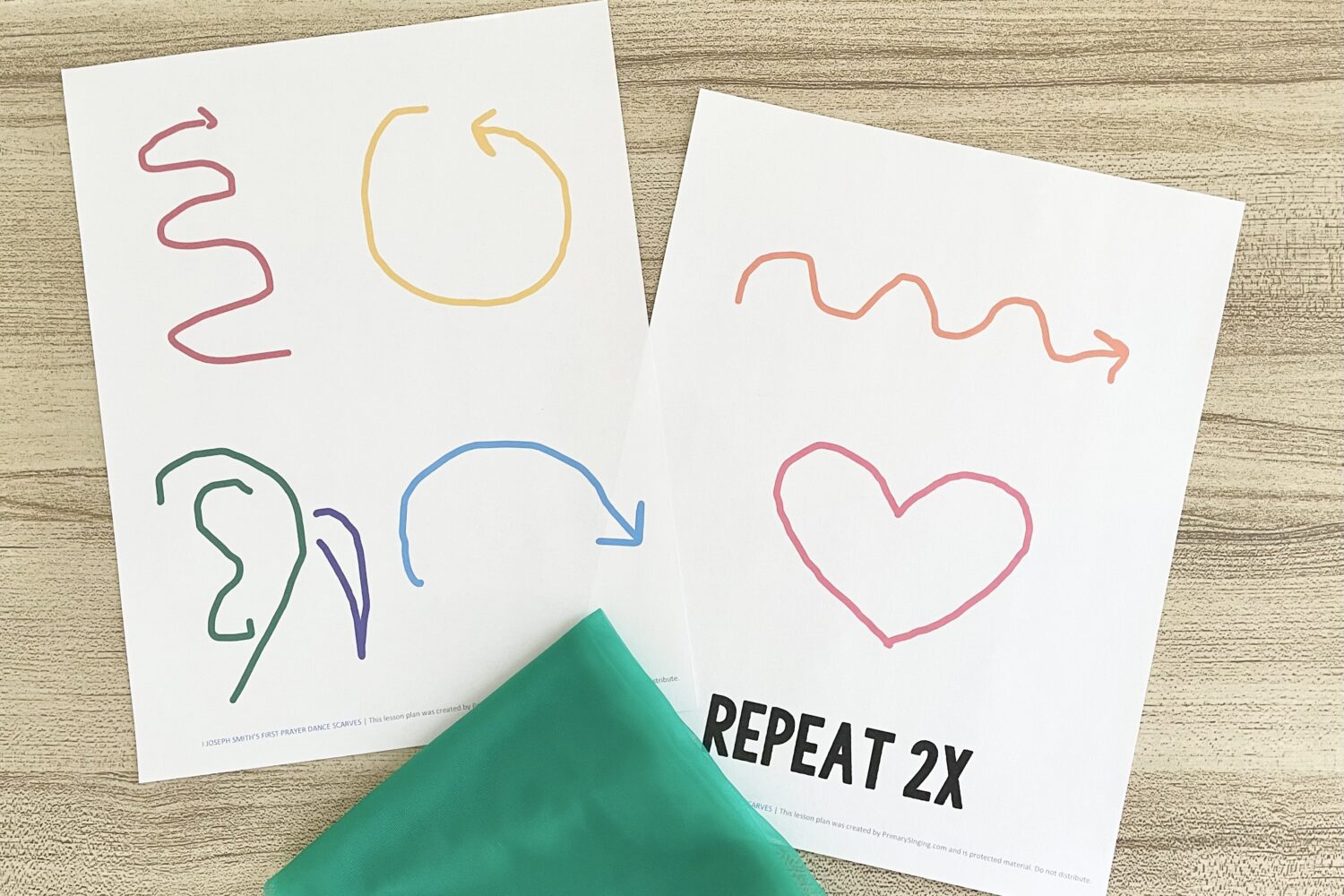 Holy Places Dance Scarves 5 Joseph Smith's First Prayer Dance Scarves - Use this fun movement activity with actions for each line of the song with printable song helps for LDS Primary Music Leaders.