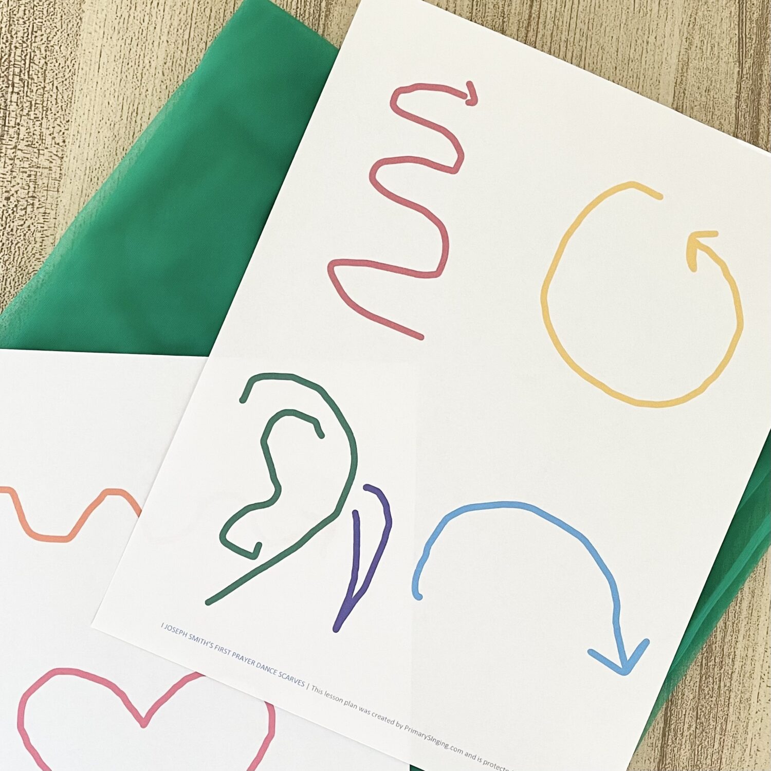 Joseph Smith's First Prayer Dance Scarves - Use this fun movement activity with actions for each line of the song with printable song helps for LDS Primary Music Leaders.