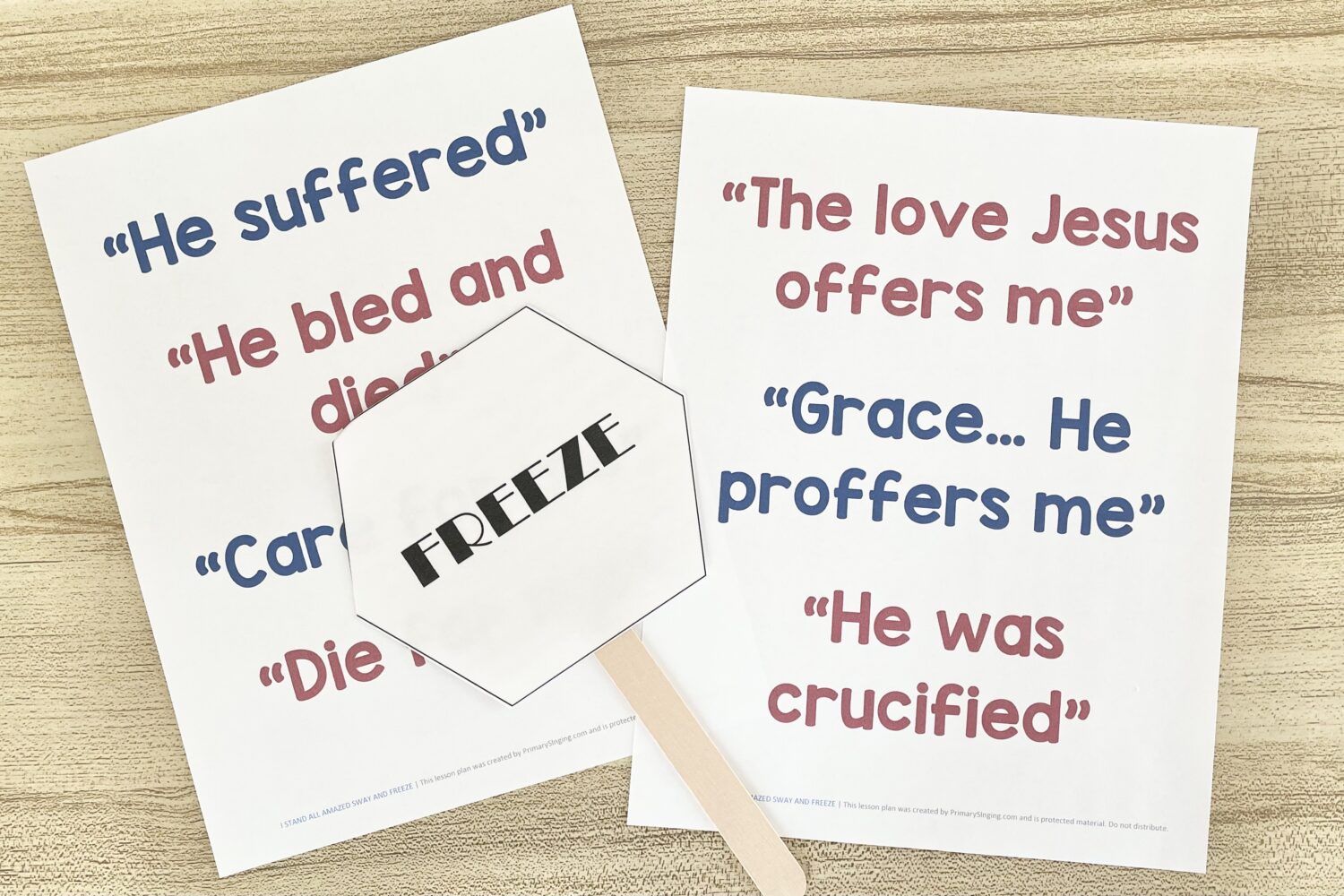 15 I Stand All Amazed Singing Time Ideas 6 I Stand All Amazed Sway and Freeze - Use this easy movement idea and sway to the music and pause on words or phrases about Christ! Includes printable song helps for LDS Primary Music Leaders.