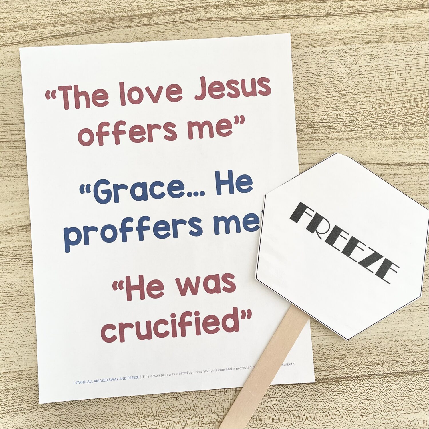 I Stand All Amazed Sway and Freeze - Use this easy movement idea and sway to the music and pause on words or phrases about Christ! Includes printable song helps for LDS Primary Music Leaders.