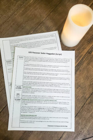 LDS Passover Seder Script (Haggadah) comprehensive program simply assign the parts to different participants and prepare the Seder plate! A meaningful and sensory rich Easter experience for LDS families and youth groups.