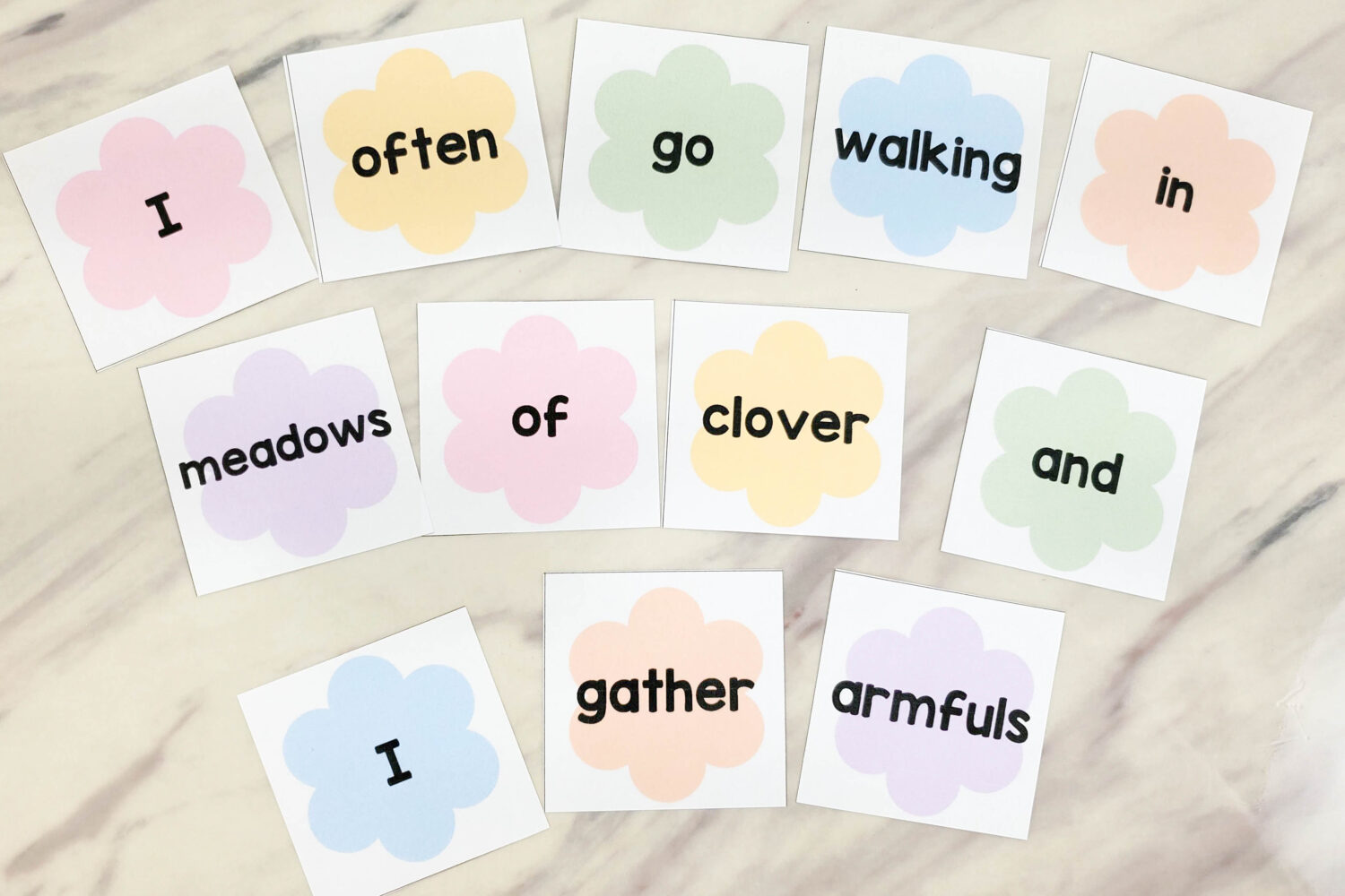 I Often Go Walking Flip Chart & Lyrics 10 I Often Go Walking Meadow of Flowers singing time game to arrange the lyrics or learn the song line or word by word. Fun printable with lesson plan for LDS primary music leaders.