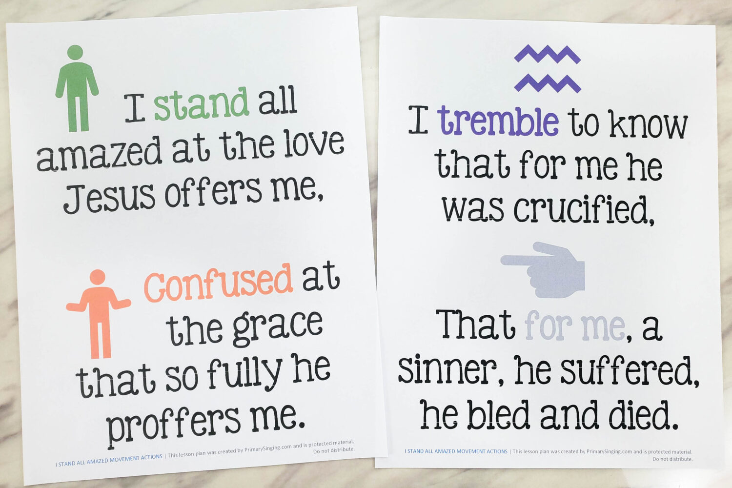 15 I Stand All Amazed Singing Time Ideas 10 I Stand All Amazed Movement Actions fun singing time idea for LDS Primary music leaders and families teaching this song for Come Follow Me! Use one purposeful movement that connects the lyrics of each line of the song to help you teach and repeat singing this lovely hymn.