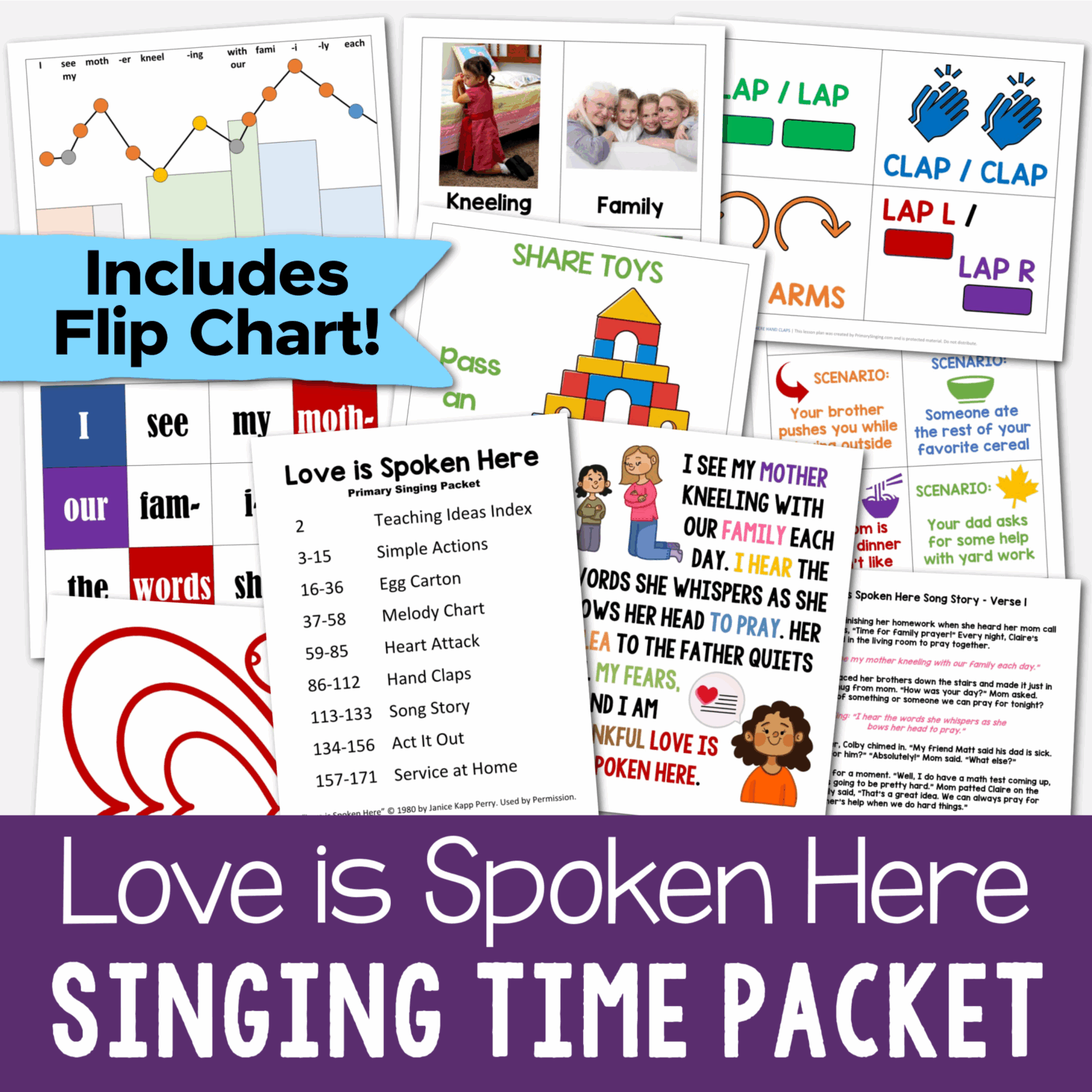15 Love is Spoken Here Singing Time Ideas 2 Love is Spoken Here Singing Time Packet includes 8 fun activities and lesson plans plus illustrated flip chart to help you easily teach this song including hand actions, egg carton music, melody chart, hand claps, heart attack, song story, act it out, and service at home. Printable song helps for LDS Primary music leaders and Come Follow Me for Families.
