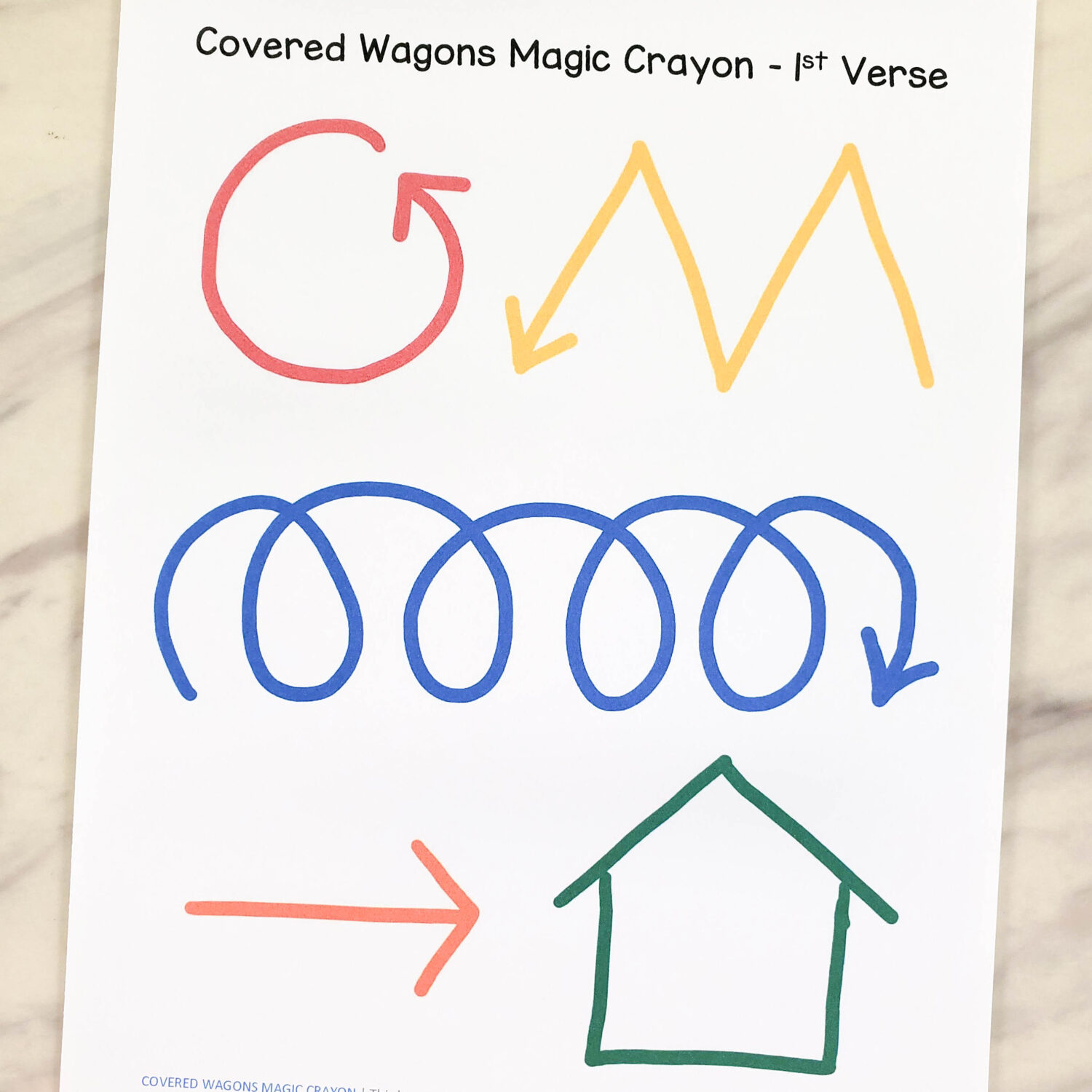 The Hearts of the Children Magic Crayon 4 Covered Wagons Magic Crayon singing time lesson plan - Draw with your imaginary magic crayon following along with the pattern as you sing through this Pioneer day song! It's a fun way to engage even your Junior Primary children in singing time. Printable son helps for LDS Primary music leaders.