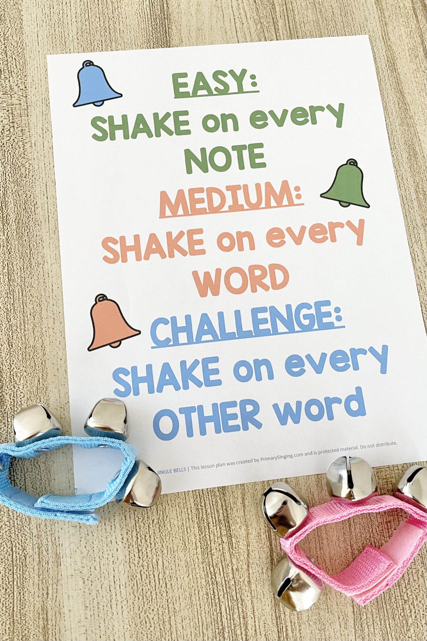 Jesus Loves Me Jingle Bells 3 Jesus Loves Me Jingle Bells - Use this living music singing time idea with jingle bells patterns for both Junior and Senior primary children with printable song helps for LDS Primary Music Leaders.