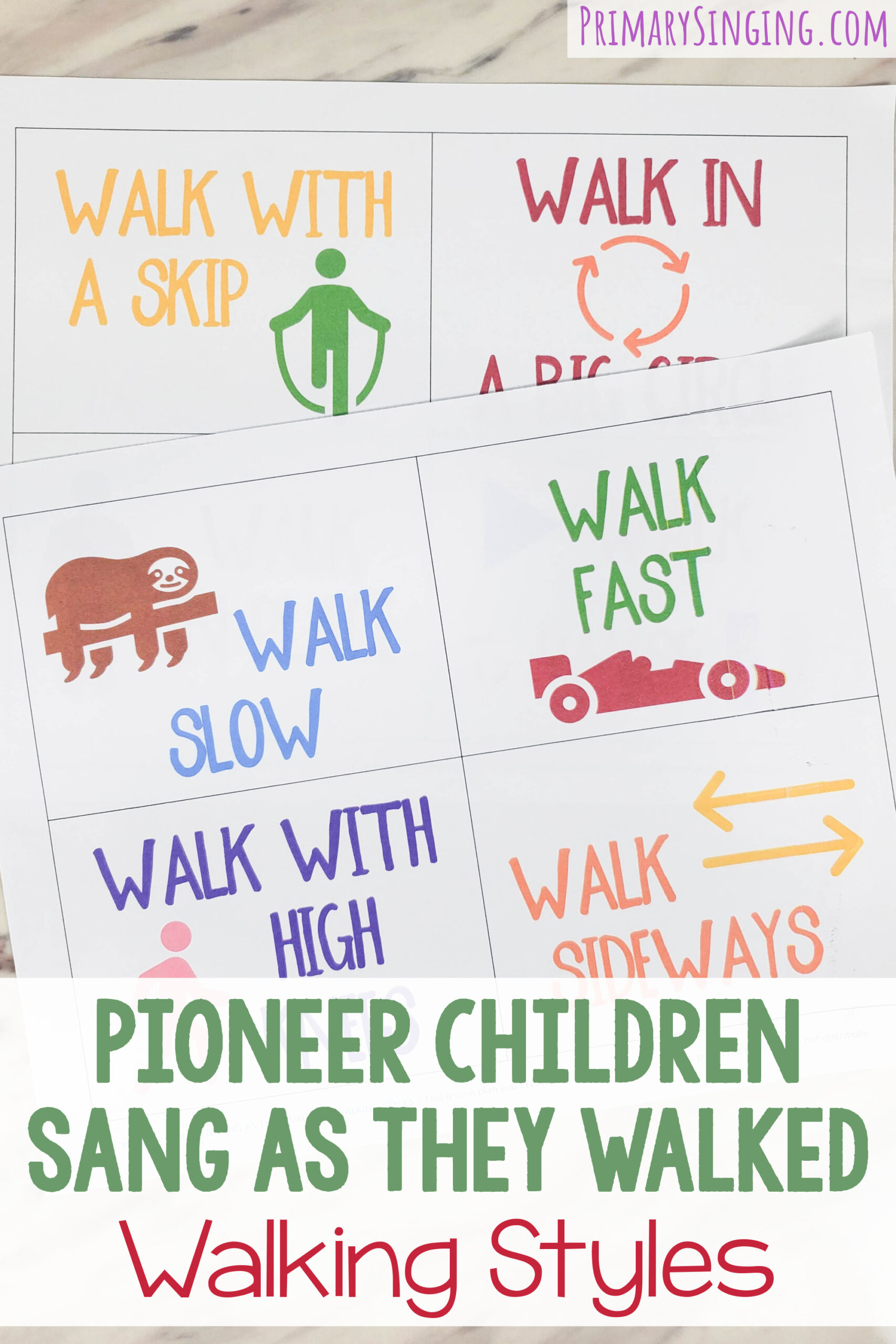 Pioneer Children Sang as They Walked Walking Styles - Primary Singing