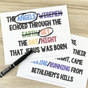Born to Bring Us Joy Keyword Swap - Choose the correct keyword and find the lyrics that don't belong as you practice this song in primary. Includes printable song helps for LDS Primary Music Leaders.