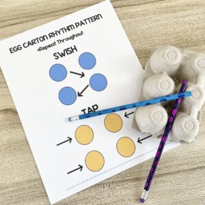Jesus Said Love Everyone Egg Carton Rhythms - Try this fun rhythm pattern with homemade egg carton instruments as you review this primary song with printable song helps for LDS Primary Music Leaders.