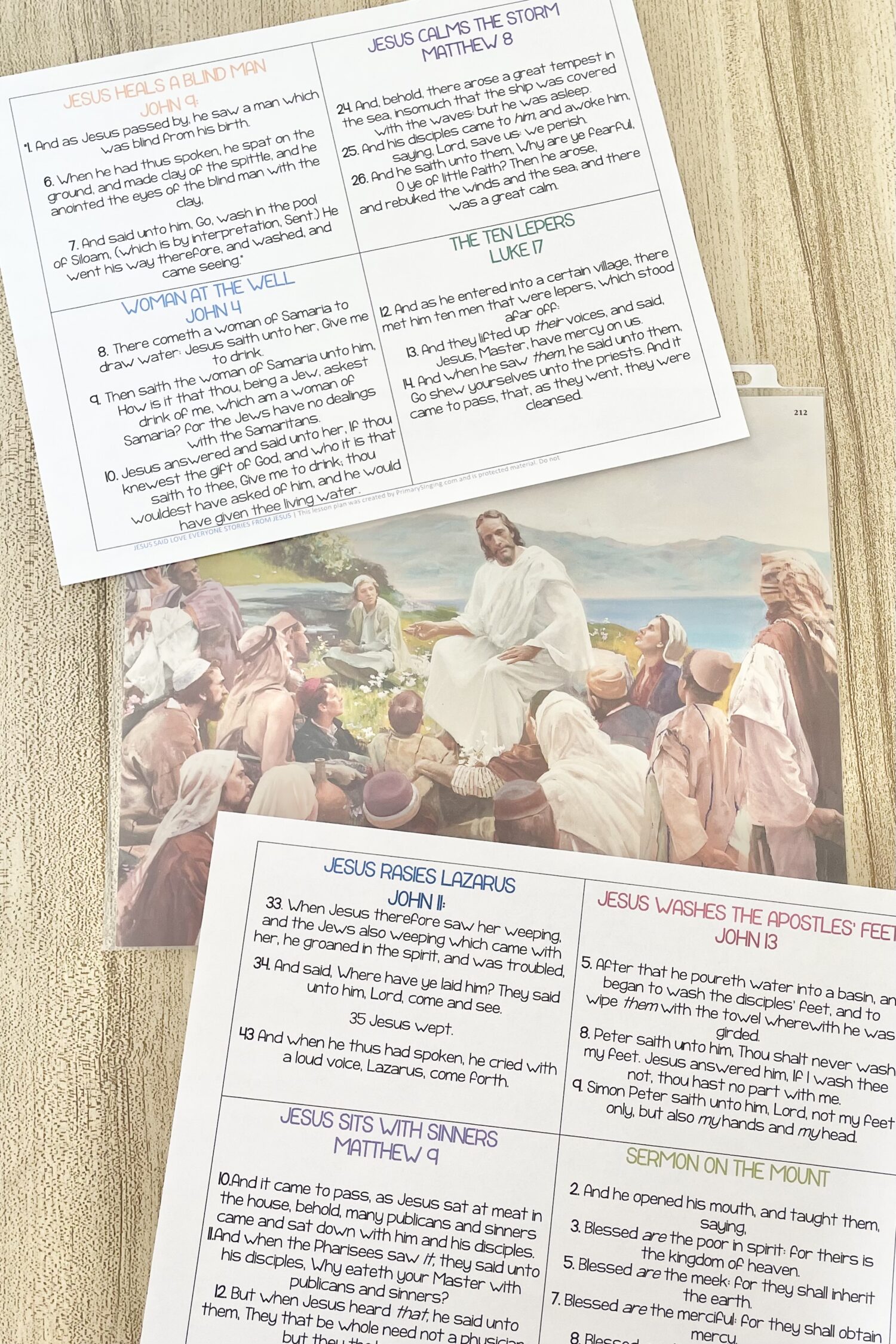 Jesus Said Love Everyone Stories From Jesus - Share stories about Jesus from scriptures to gain a deeper understanding of the meaning of this primary song with printable song helps for LDS Primary Music Leaders.