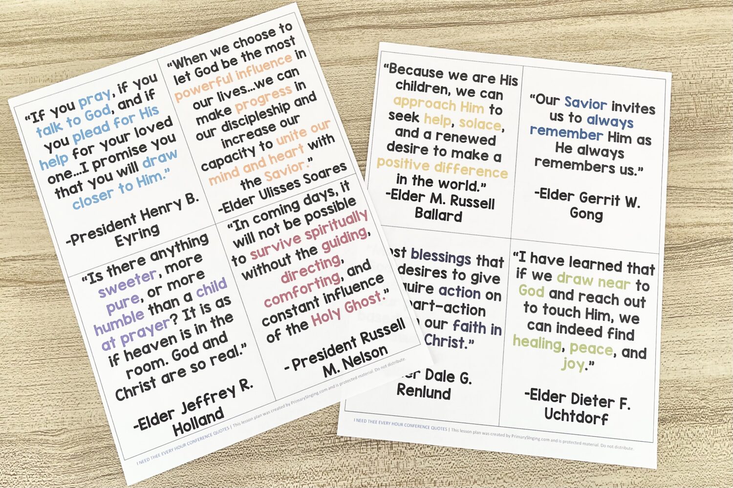 I Need Thee Every Hour Conference Quotes 6 I Need Thee Every Hour Conference Quotes - Help your primary children connect spiritually to this song by reading General Conference quotes from prophets and apostles as you review this hymn with printable song helps for LDS Primary Music Leaders.