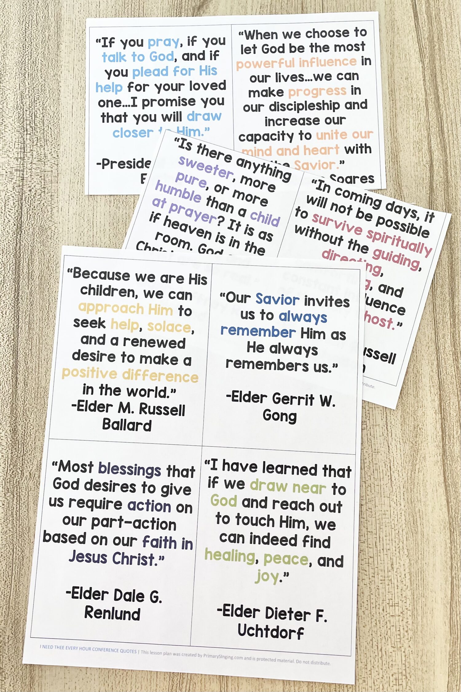 I Need Thee Every Hour Conference Quotes 4 I Need Thee Every Hour Conference Quotes - Help your primary children connect spiritually to this song by reading General Conference quotes from prophets and apostles as you review this hymn with printable song helps for LDS Primary Music Leaders.