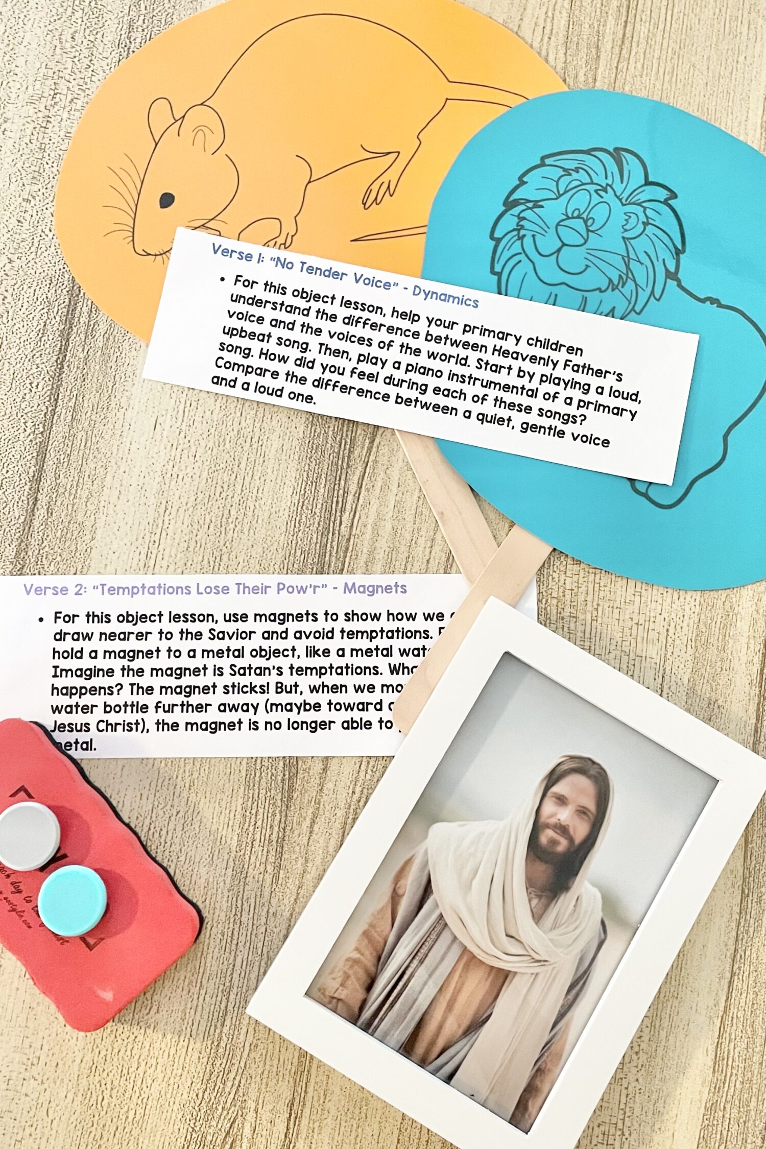 I Need Thee Every Hour Object Lessons - Use a simple object lesson for each verse of this hymn to help your primary children gain a deeper understanding of its meaning. Includes printable song helps for LDS Primary Music Leaders.