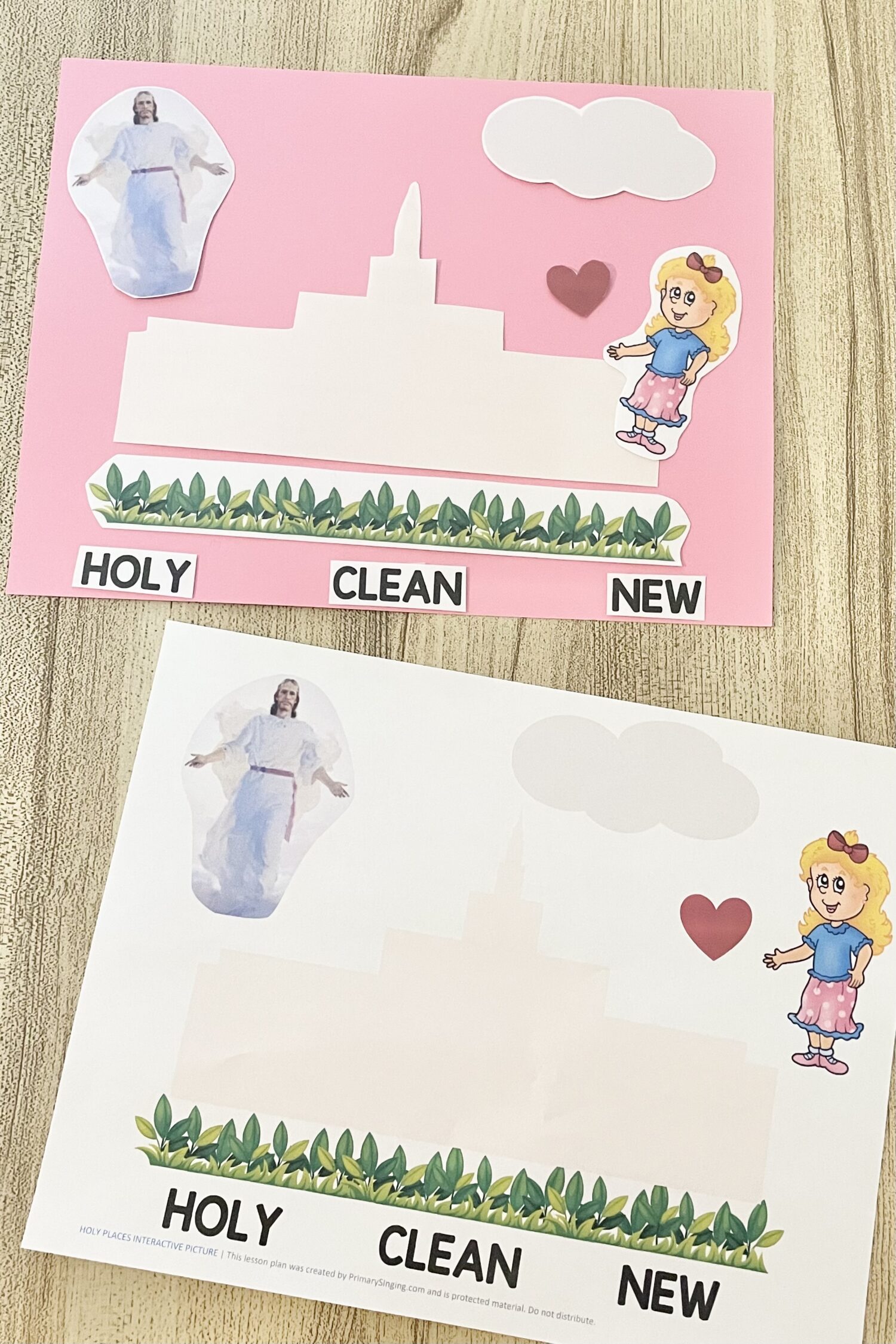 Holy Places Interactive Picture 6 Holy Places Interactive Picture - Your visual learners will love putting together this interactive picture by adding one element at a time as you review this hymn with printable song helps for LDS Primary Music Leaders.