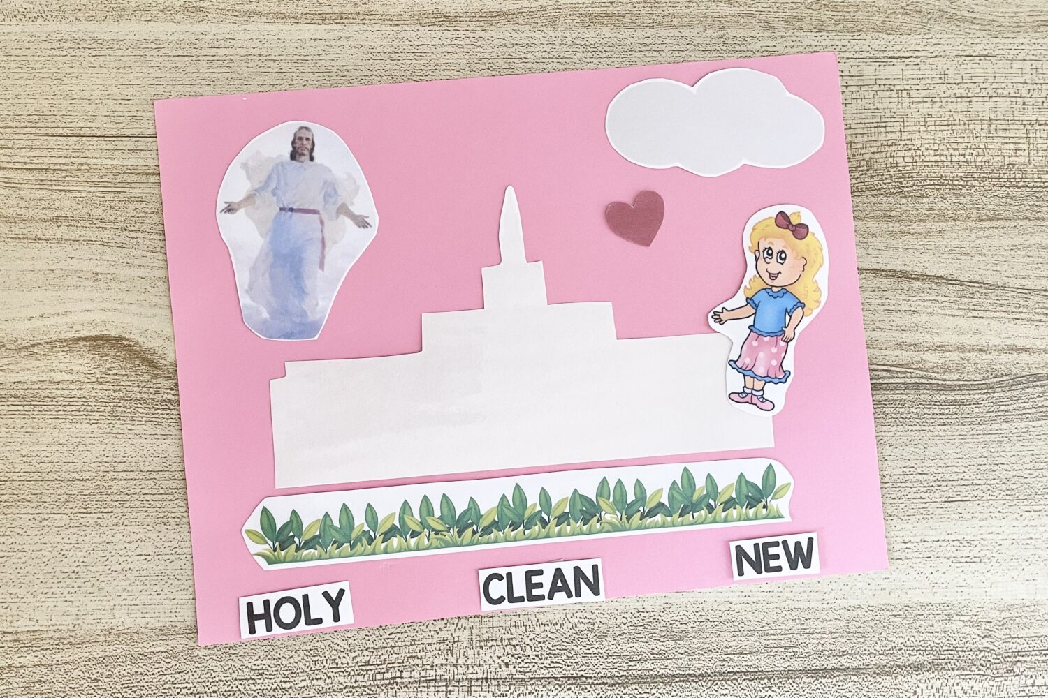 Holy Places Interactive Picture - Your visual learners will love putting together this interactive picture by adding one element at a time as you review this hymn with printable song helps for LDS Primary Music Leaders.