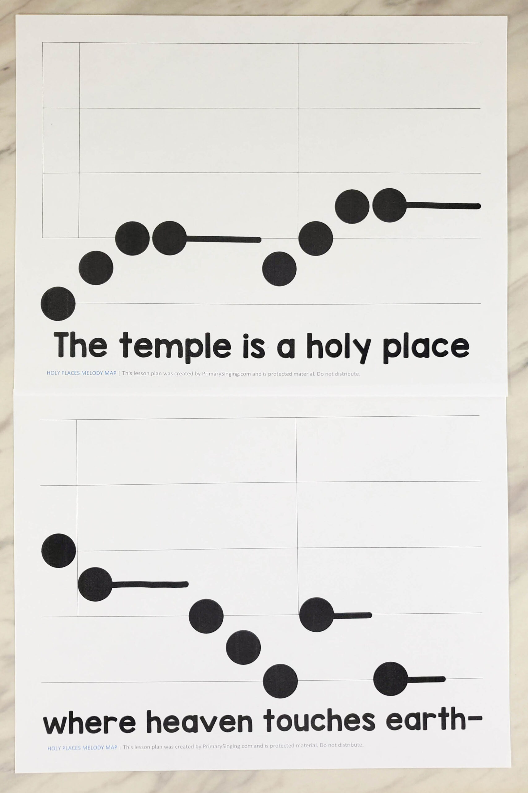 Meloding Map Holy Places Melody Map - Primary Singing
