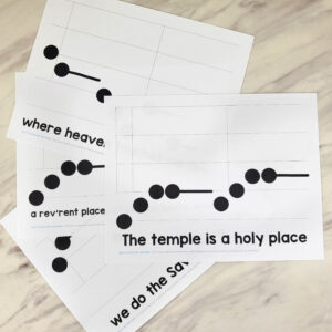 Holy Places Melody Map singing time activity - Help teach the melody as you practice and teach this new Primary song! Printable song helps for LDS primary music leaders.