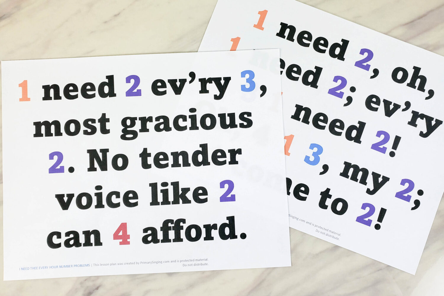 I Need Thee Every Hour Number Problems singing time activity - Can you crack the code in this fun logical lesson plan. What does each of the numbers represent? Plus fun actions to add. Easy singing time activity for LDS Primary music leaders.